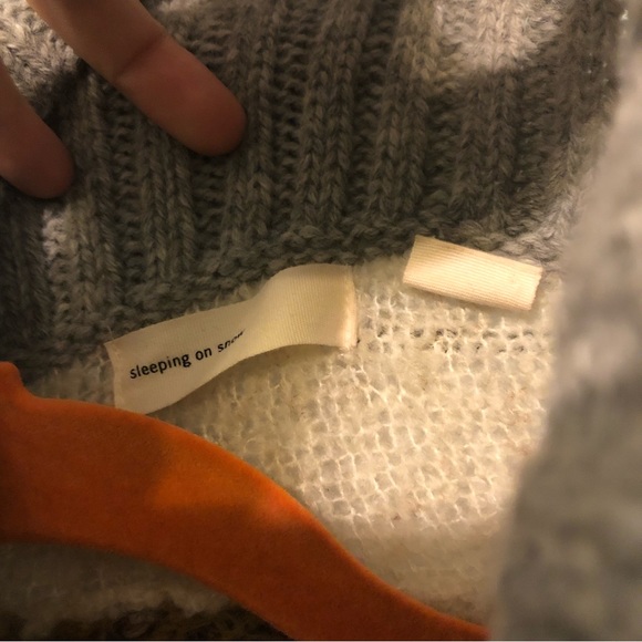 Anthropologie Sleeping On Snow Patch Knit Color-block Wool Blend Cardigan - Picture 5 of 7